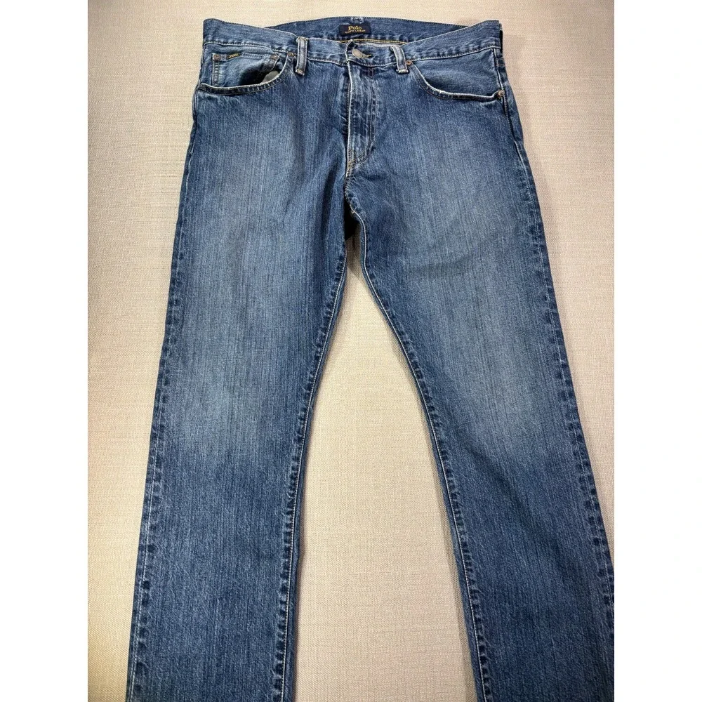 Polo Ralph Lauren Men's Varick Slim Straight Denim Blue Jeans Size 34/30